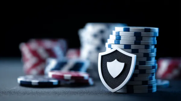 A woman smiling while playing online games on her laptop, surrounded by neon casino elements, showcasing PK7’s diverse game collection.